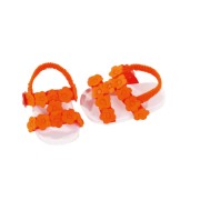 Sandales estivales orange neon pour poupée Gotz 50 Cm
