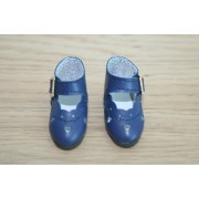 Chaussures découpées à petits coeurs Bleu indigo