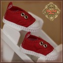 Baskets toile Rouge  pour Ten Ping - Ruby Red