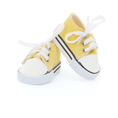 Baskets jaunes à lacets pour poupée Finouche - Petit Collin