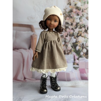 Lila-White outfit for Siblies doll