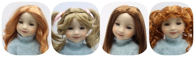 Voici un large choix de perruques pour vos poupées Fashion Friends.